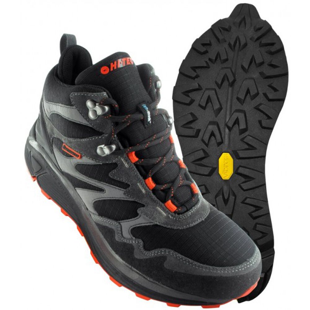 Vibram Sole Hi-Tec V-Lite SpHike Mid WP Erkek Yürüyüş Ayakkabısı Siyah,BG3814597